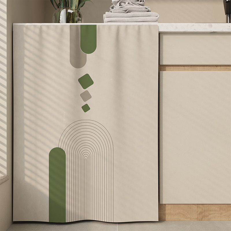 美人胚子素雅意境洗衣机遮挡帘