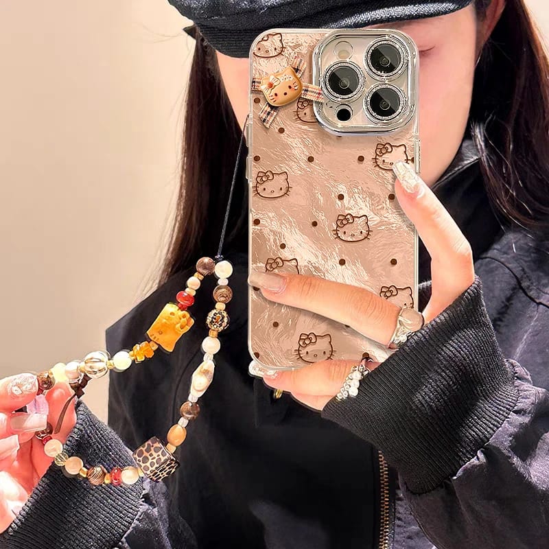 渐变kt猫适用苹果16promax手机壳iphone15/14新华为mate60pro+男女Pura70精孔冰川纹荣耀200/S19/Reno12