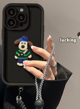 潮牌立体掌门狗适用苹果15手机壳iphone14promax新款ip13卡通12/11可爱男女xr硅胶xsmax保护套7/8plus小众6sp