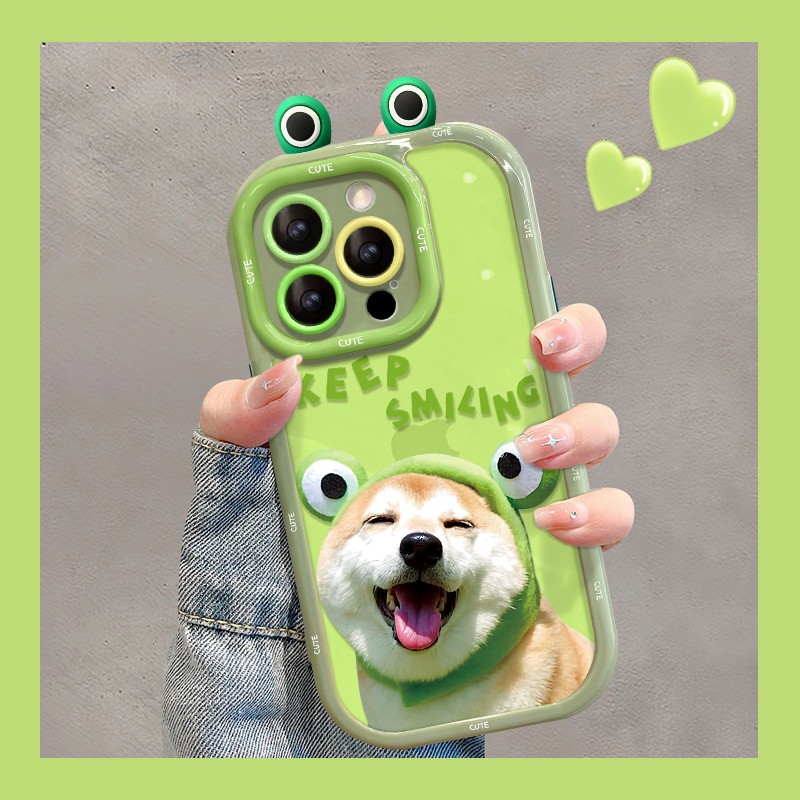 可爱快乐柴犬适用苹果16promax手机壳iphone15新款小米14华为mate60pro女pura70小清新opporeno13荣耀vivos20