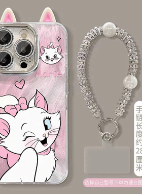 闪粉镜头膜立体耳朵玛丽适用苹果15promax手机壳华为mate60pro新款P70女荣耀200支架OPPOReno12小米14VIVOS19