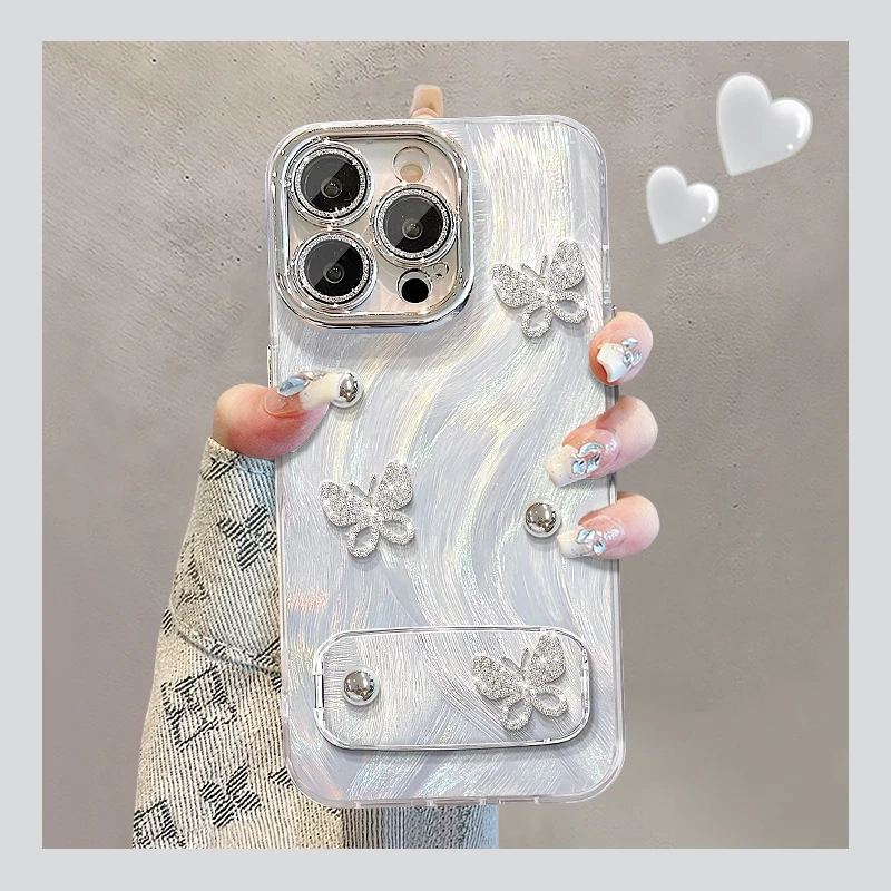 蝴蝶珠子公仔适用多型号手机壳