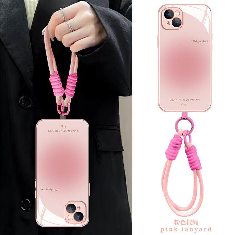 英文渐层粉玻璃适用苹 果16PROMAX手机保护壳iphone15/14PRO新款华为mate60pro女Pura70荣耀200Reno13/S20,3C数码配件,手机保护套/壳,淘宝优惠券,粉丝福利购,淘宝优惠卷