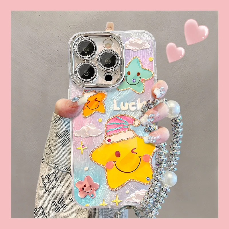 油画棒星星适用于苹果16PROMAX手机壳iphone15/14PRO新款华为mate60pro荣耀300女Pura70羽纱Reno13/S20小米15