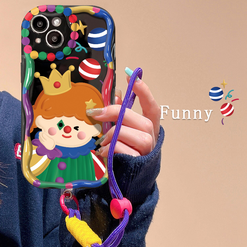 搞怪趣味可爱小丑女孩适用苹果
