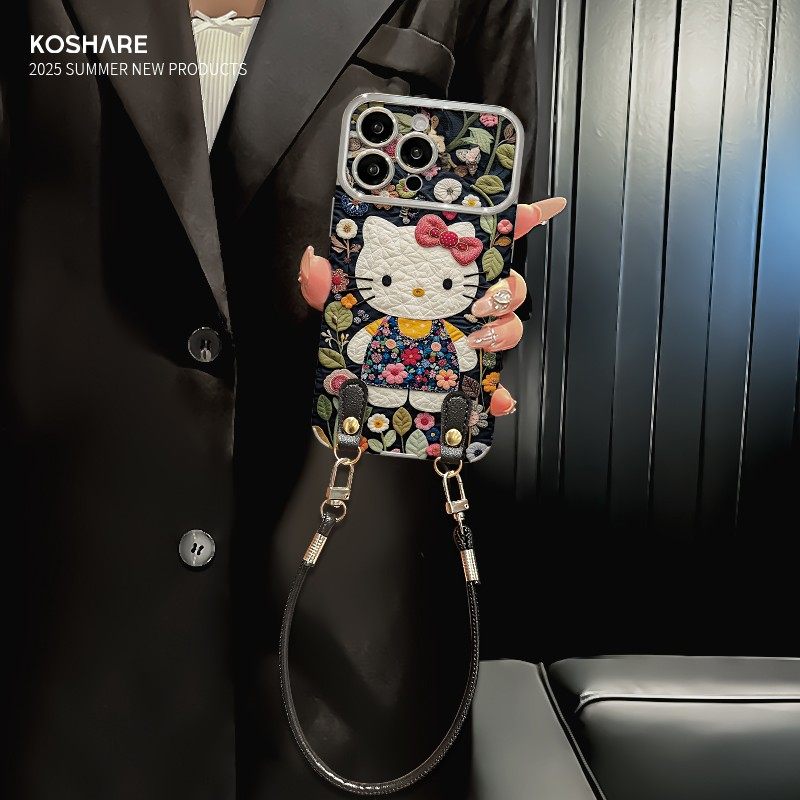 大视窗贴皮碎花裙KT猫咪适用苹果17PROMAX手机壳iphone16华为mate70pro荣耀300新款opporeno13小米15vivox200,3C数码配件,手机保护套/壳,淘宝优惠券,粉丝福利购,淘宝优惠卷