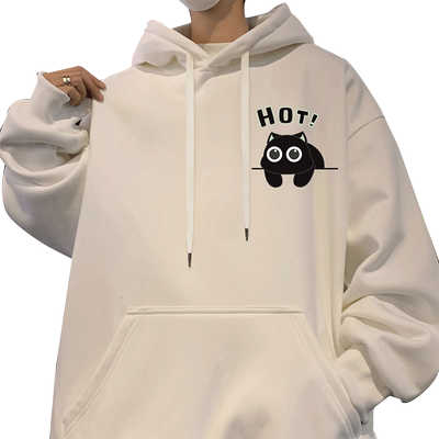 潮流宽松卡通印花休闲连帽卫衣