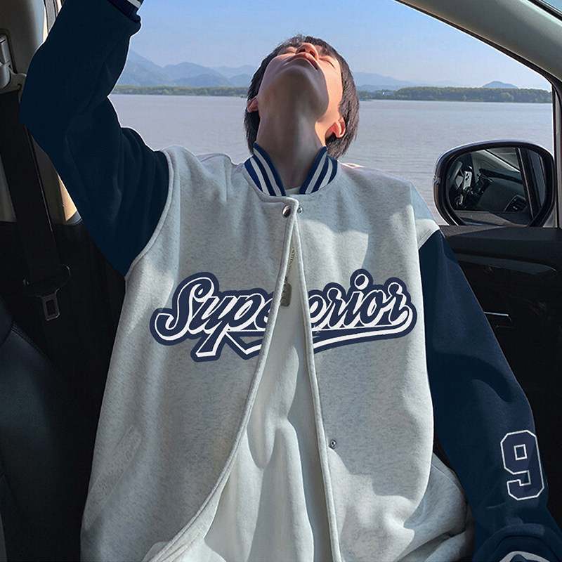 棒球服男秋冬季2026新款青少年潮牌宽松休闲外套港风男生帅气夹克