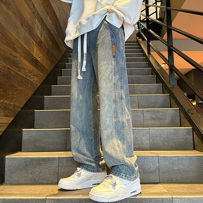 潮流宽松百搭休闲牛仔裤