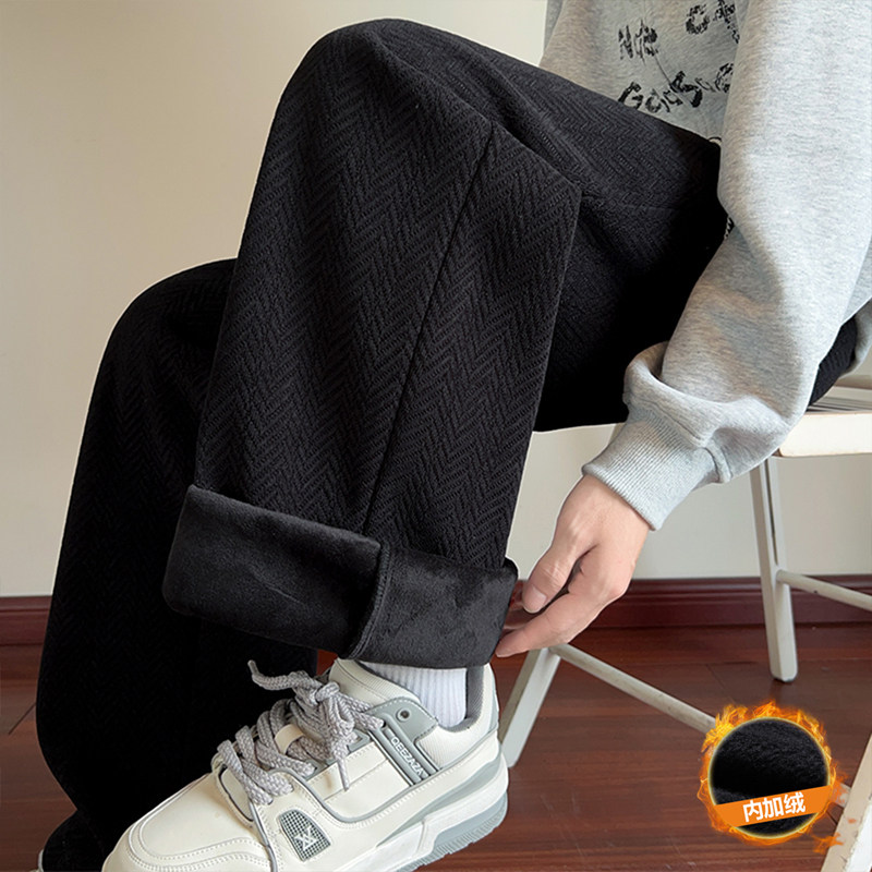 裤子男秋冬季2026新款直筒裤垂感休闲长裤ins宽松潮牌运动拖地裤,男装,休闲裤,淘宝优惠券,粉丝福利购,淘宝优惠卷