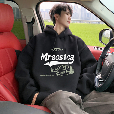 连帽卫衣男秋冬季2025新款重磅宽松外套美式潮牌休闲男生长袖帽衫