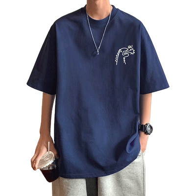 纯棉潮流印花宽松休闲短袖T恤