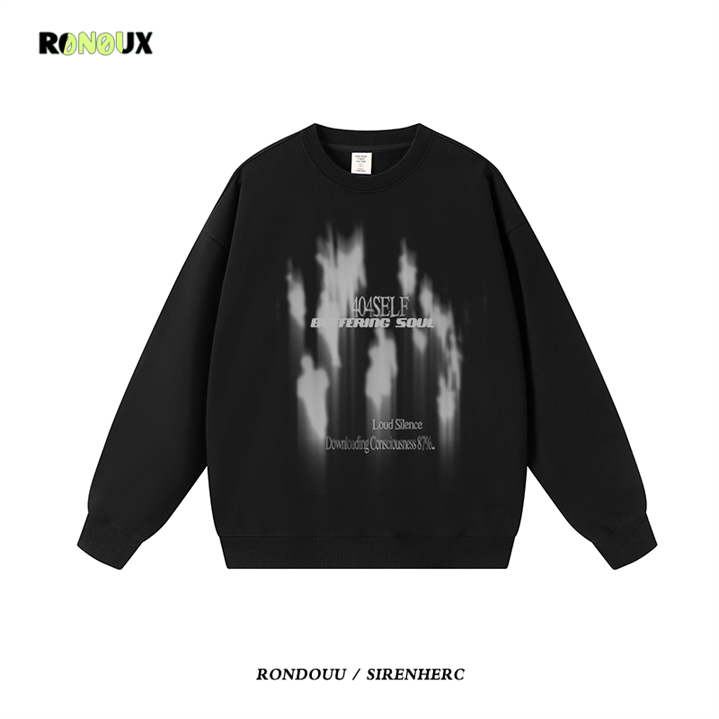 美式高街oversize宽松慵懒风圆领卫衣男女加绒加厚潮牌情侣装外套