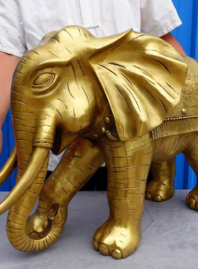 纯铜大象摆件招财吸水象吉祥如意
