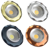 8公分天花灯客厅家用变色牛眼洞灯 7.5 水晶筒灯LED嵌入式 3W射灯6