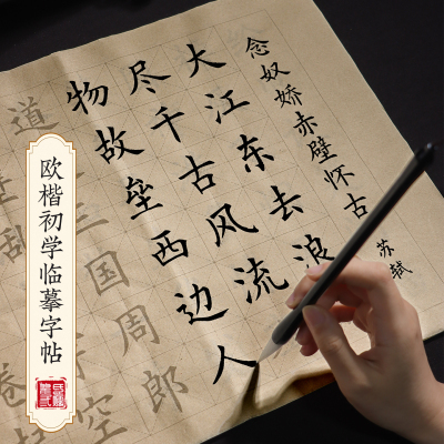 中楷毛笔字帖欧体毛笔字初学者入门套装书法临摹软笔描红套装醉翁亭滕王阁序兰亭集序楷书成人练字帖中楷静心