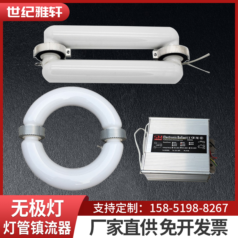 低频无极灯镇流器环形矩形灯管高频电源100W120W150W200W照明配件