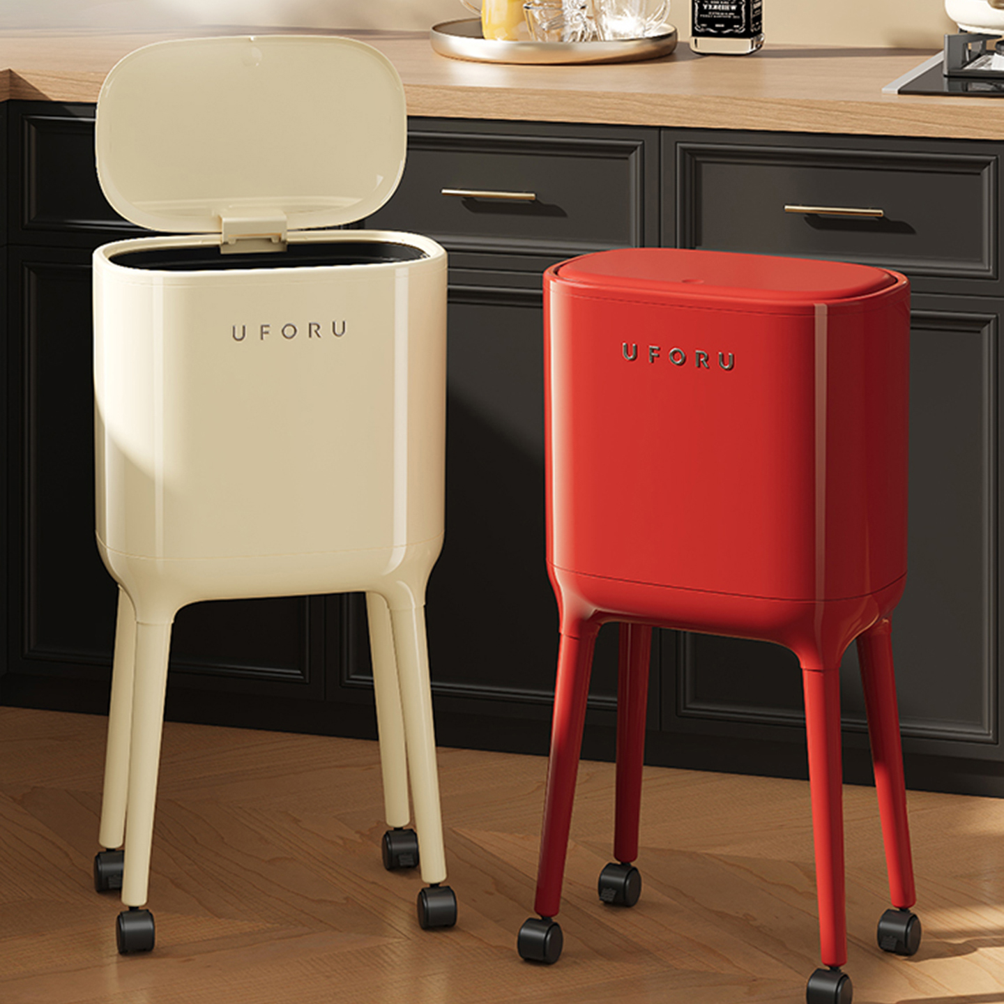 厨房专用垃圾桶家用免弯腰可移动