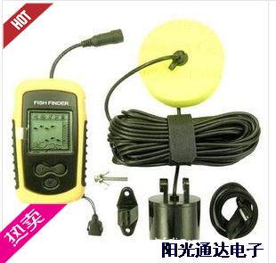 全新声纳便携式探鱼器 钓鱼 测鱼器 有线 fishfinder FF1108-1