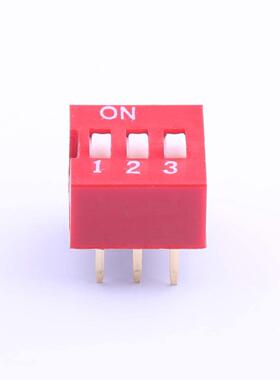 原装正品DS-03RP全新红色3PIN-2.54mm立式直插正拨拨码