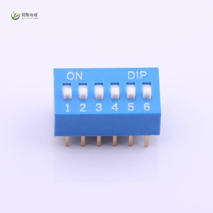 全新原装DS-06BP正品/蓝色6PIN-2.54mm立式直插正拨拨码