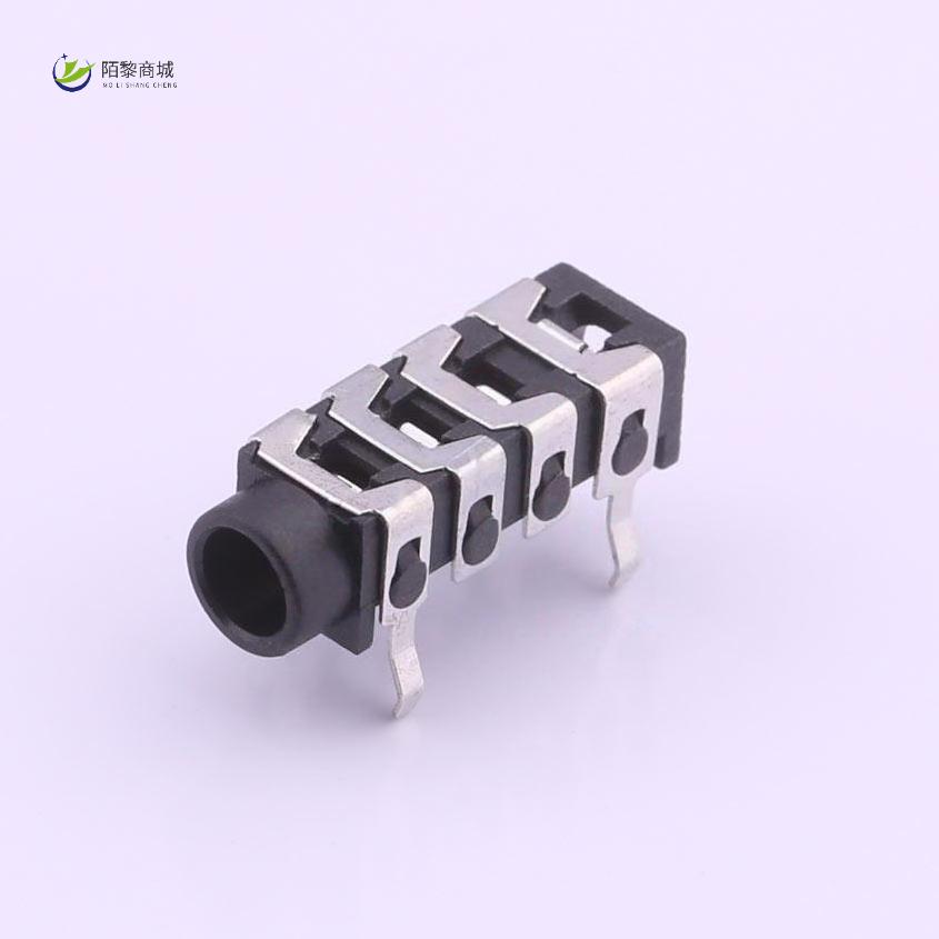 全新原装PJ-313B6-B正品/3.5mm耳机座 卧式6脚 4节黑色