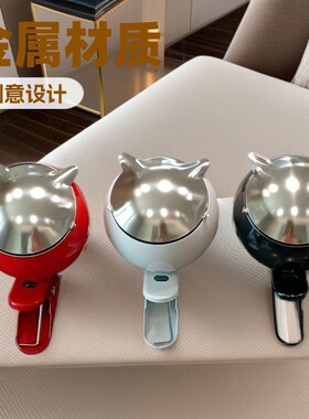 酒吧网咖烟灰缸有带盖KTV大号个性办公室创意时尚带夹子桌边烟缸