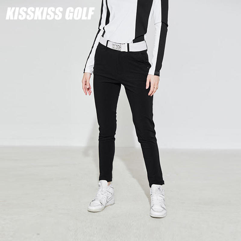 KISSKISSGOLF高尔夫女士运动长裤脚口拉链收脚春秋长裤休闲裤子