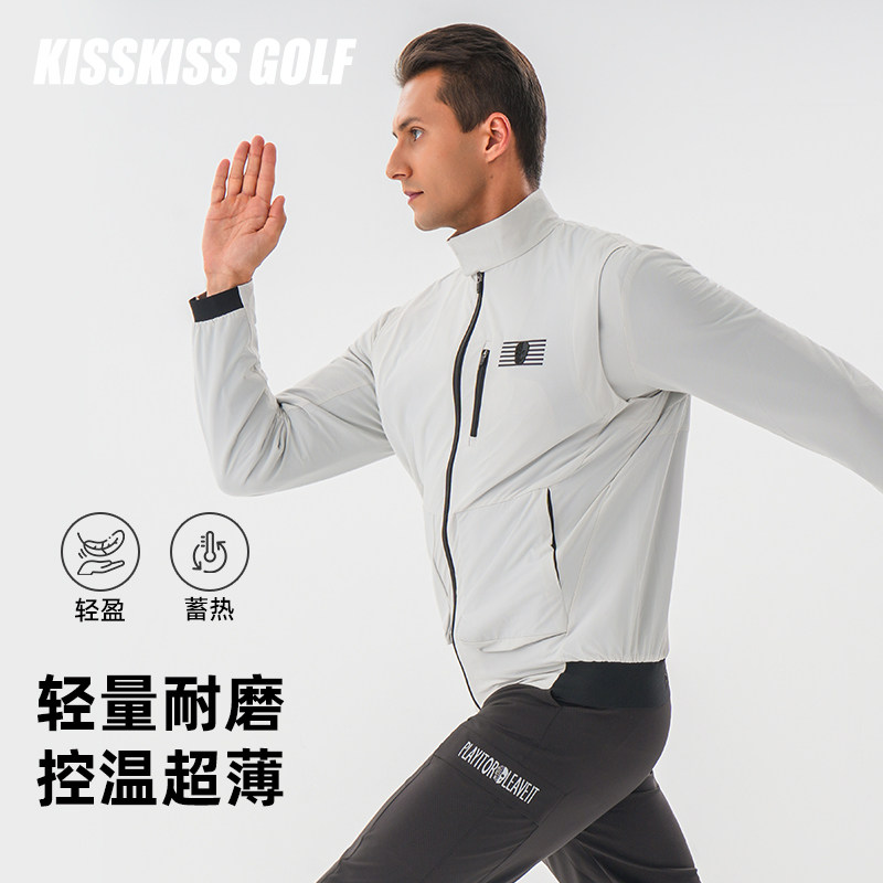 KISSKISSGOLF高尔夫男士气凝胶保暖蓄热夹克运动轻薄抗寒保暖外套
