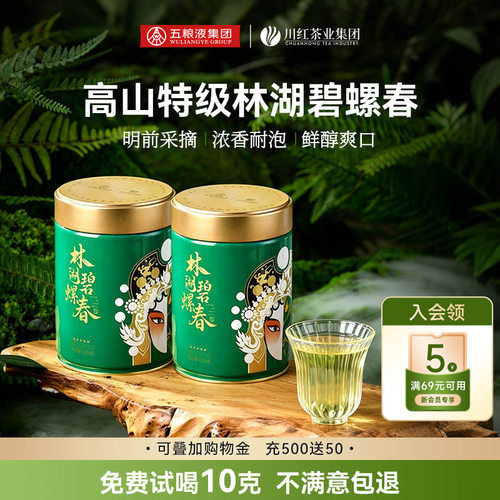 官方旗舰店浓香型茶叶明前特级林湖碧螺春高山绿茶口粮茶送礼