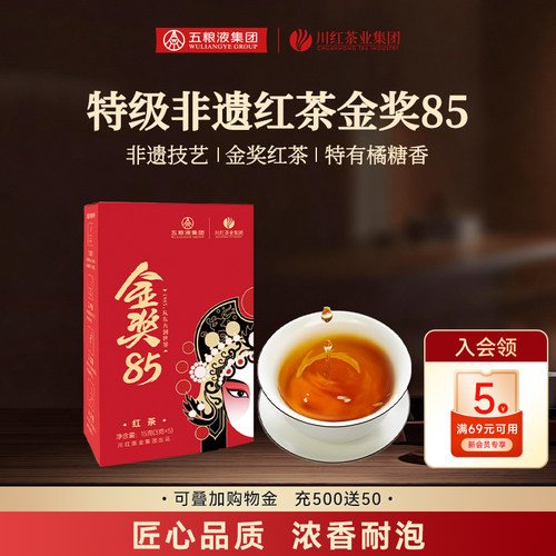 川红工夫特级非遗红茶金奖85浓香型橘糖香茶叶自饮15g