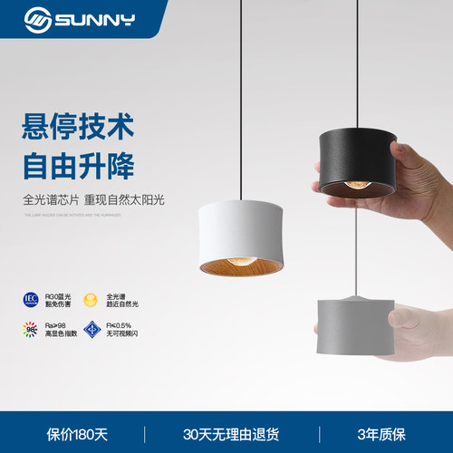 三尼铝材北欧现代卧室床头小吊灯