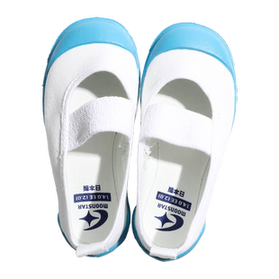 Moonstar月星3-8岁幼儿园室内鞋一脚蹬小白鞋手工鞋校园鞋