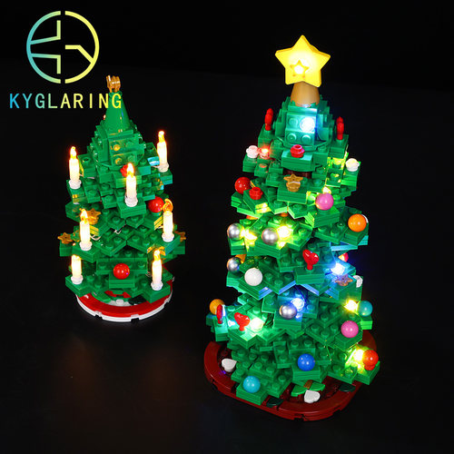 适用乐高40573圣诞树LED积木灯饰