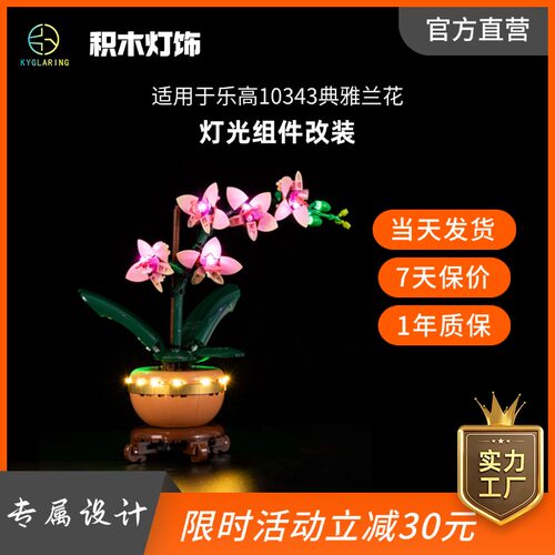 适用积木雅兰花束LED玩具灯饰光