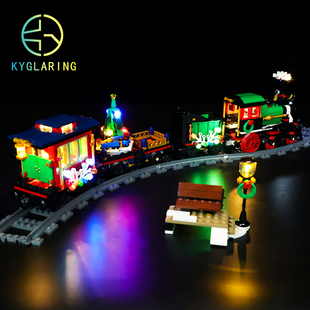 KY可匀适用于乐高10254冬季 度假列车LED积木玩具灯饰灯光灯组DIY