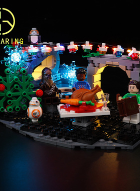 KY可匀适用于乐高40658千年隼号节日聚会星战系列LED积木玩具灯