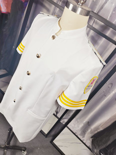 中国烹饪大师蒋帅服短袖厨师长行政总厨餐饮协会比赛评委品牌宣传