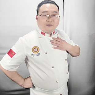 厨师短袖工作服烘焙厨房鲍鱼王子男女款长短袖现货厨师服短袖夏季