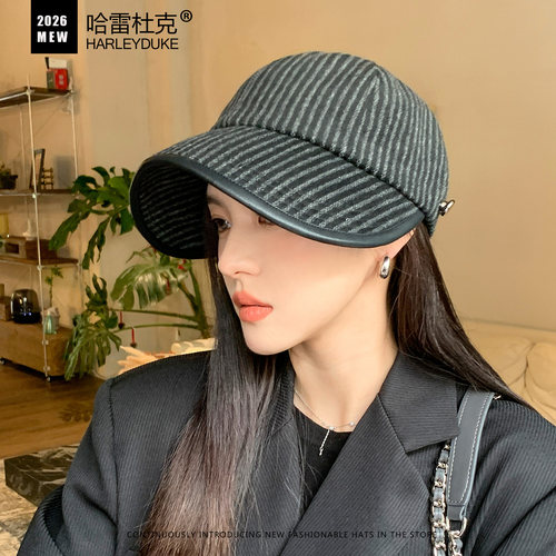 秋冬可挂口罩宽檐遮阳渔夫帽女