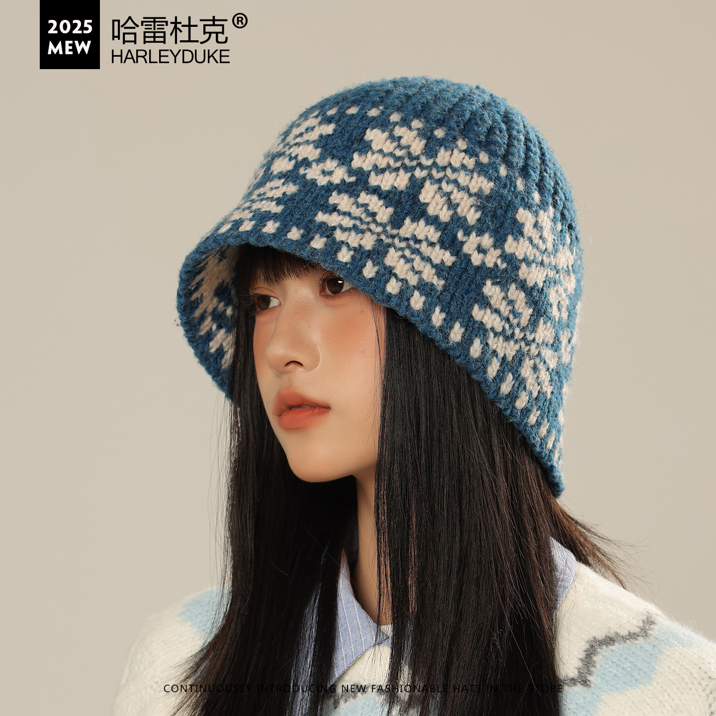 复古提花 时尚显脸小 保暖护耳