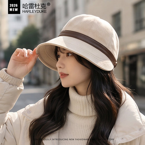 秋冬仿麂皮绒拼接挂口罩女鸭舌帽