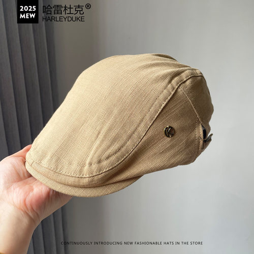 2025秋季新款纯色棉布日系前进帽