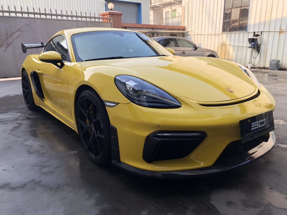 适用于保时捷718 boxster cayman gt4改装机盖包围前唇后唇尾翼