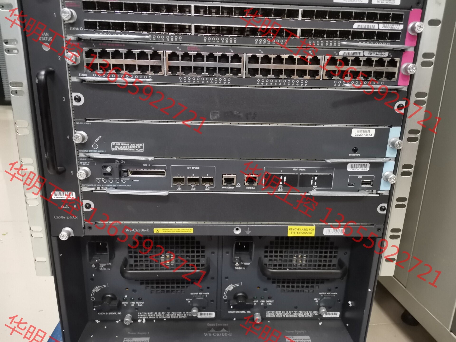 议价 CiscoWS-C6506-E企业级交换机四层6个模块化插槽