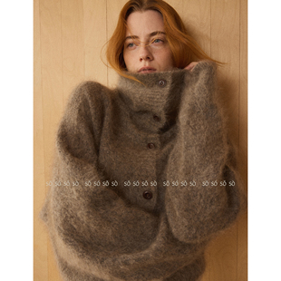 SO 【进口马海毛】25秋冬新款气质时髦高领三色高比例马海毛毛衣