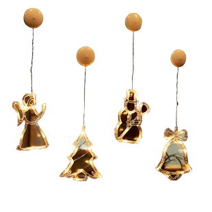 led圣诞吸盘灯少女房间卧室窗户装饰店铺橱窗玻璃圣诞节场景布置