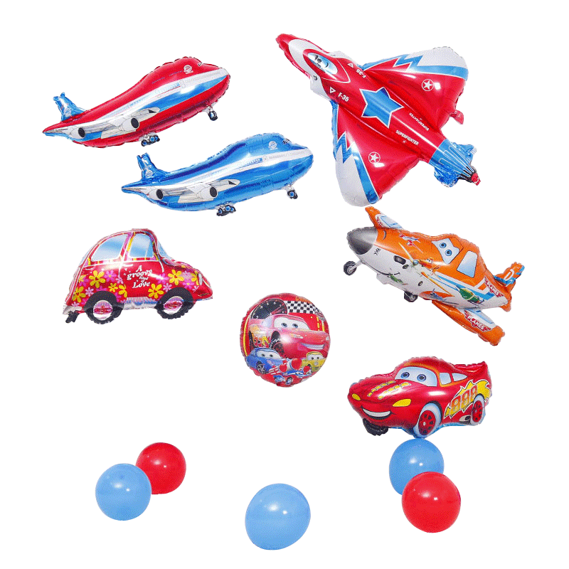 卡通麦昆飞机总动员节日铝膜气球