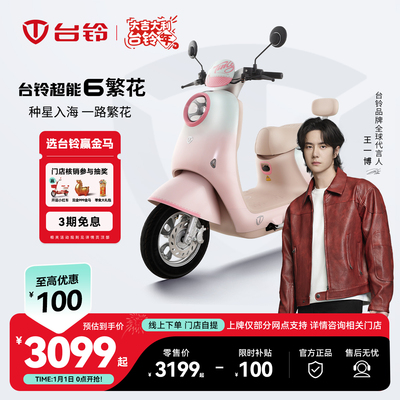 台铃电动车繁花复古智能电动车摩托车外卖通勤高速电摩门店自提