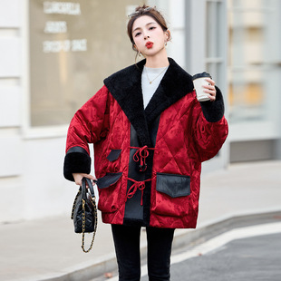 国风洋气时尚 女式 新中式 新款 翻领白鸭绒外套C7721 羽绒服2025冬季